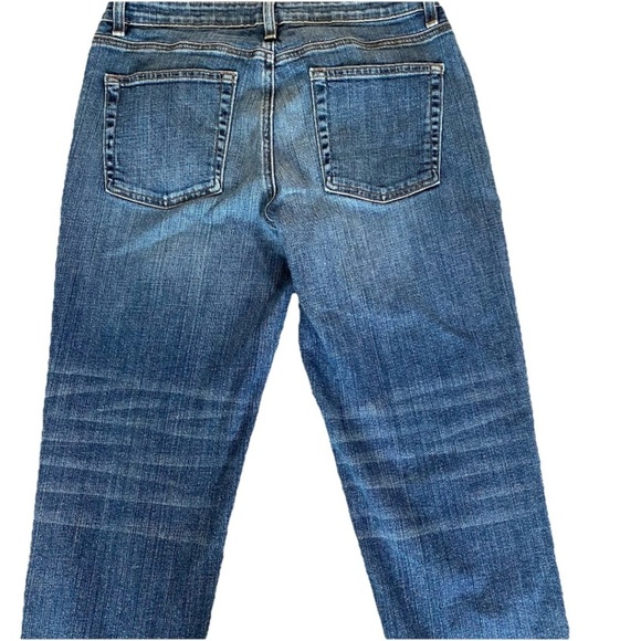 Eileen Fisher Jeans Womens 6 Mid-Rise Straight Leg Medium Wash Organic Cotton - Picture 3 of 9